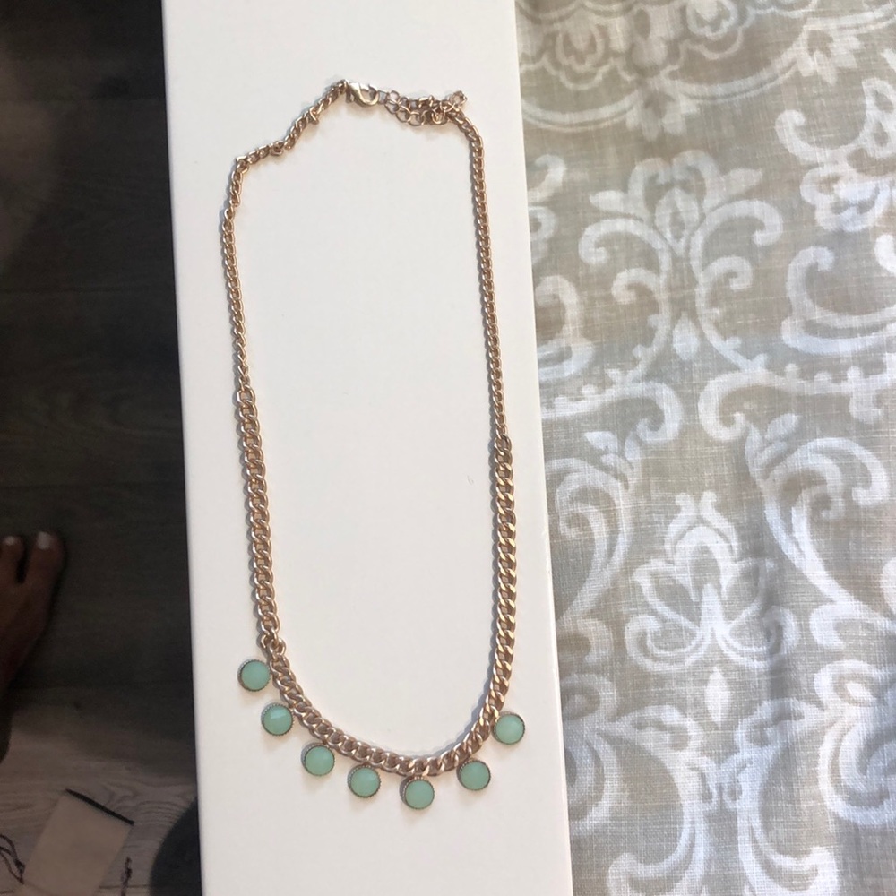 Gold and green necklace